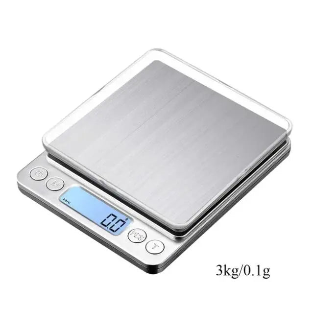 Precision Digital Kitchen Scale - 3000g/0.1g, Food Scales & Jewelry scale Digital Weight Grams and Ounces, LCD Display, Tare Function - DynamicDrop Hub