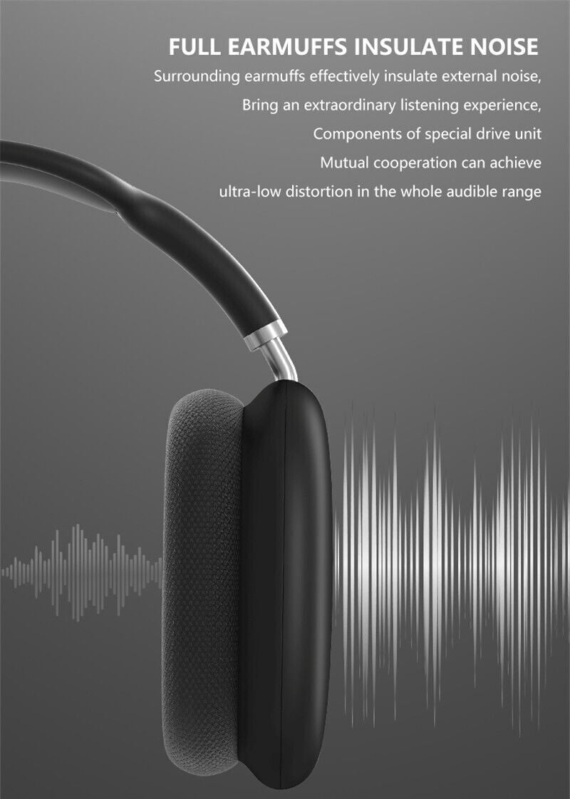 Wireless Bluetooth Headphones with Noise Cancelling Over-Ear Earphones Headset