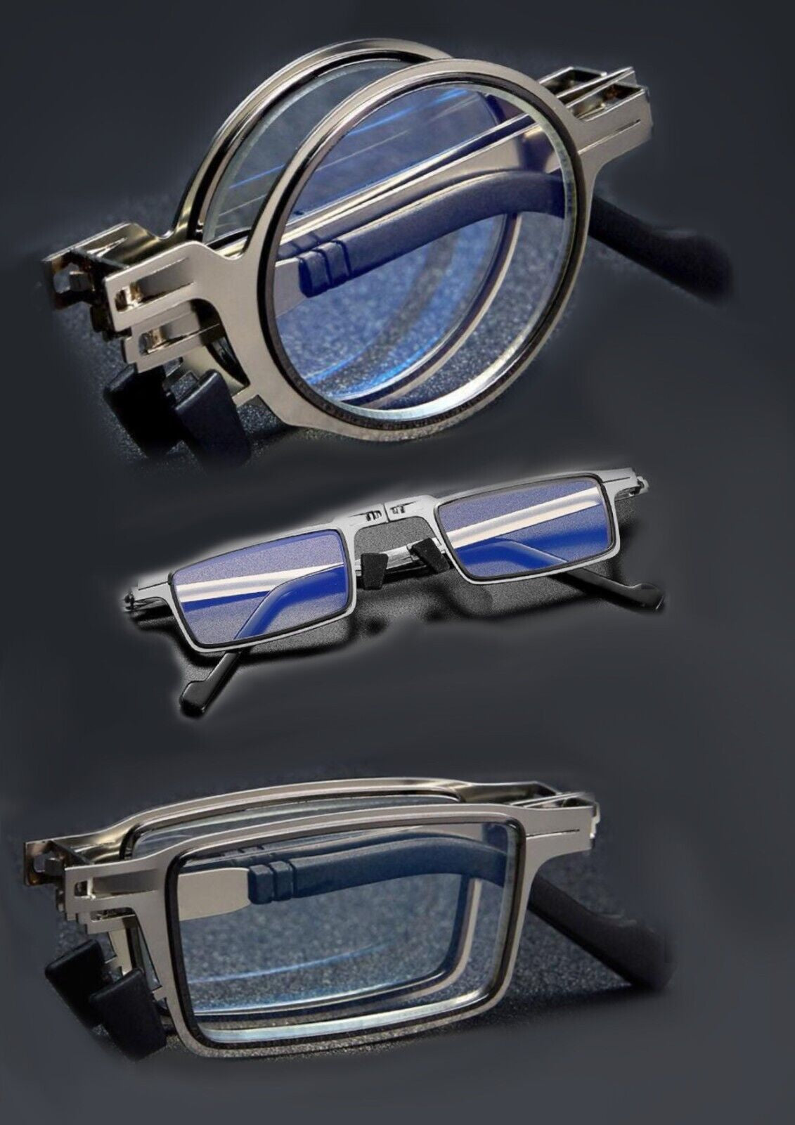 Men Women Ultra Light Titanium Screwless Foldable Anti-Blue Reading Glasses