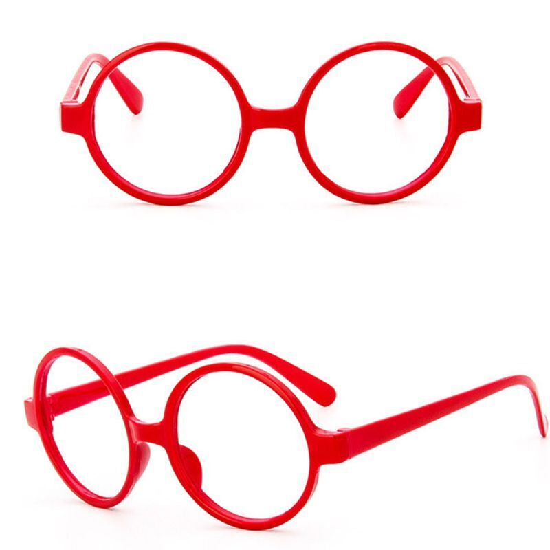 Retro Nerd Style Cute Baby round Glasses Frame No Lenses Candy Color Plastic