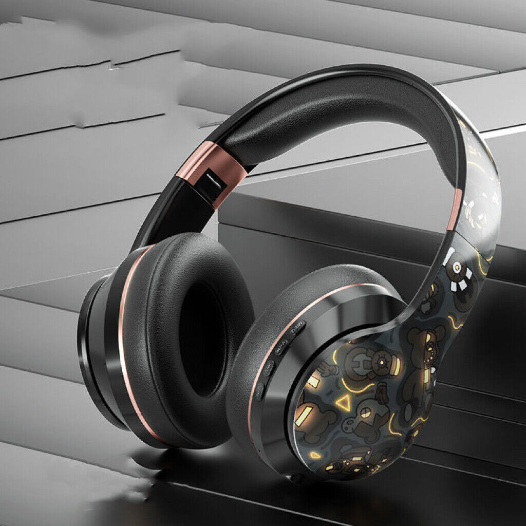 Wireless Bluetooth Headphones with Noise Cancelling, Over-Ear Hi-Fi Stereo Earphones with Bluetooth 5.2, Foldable & Ergonomic Design