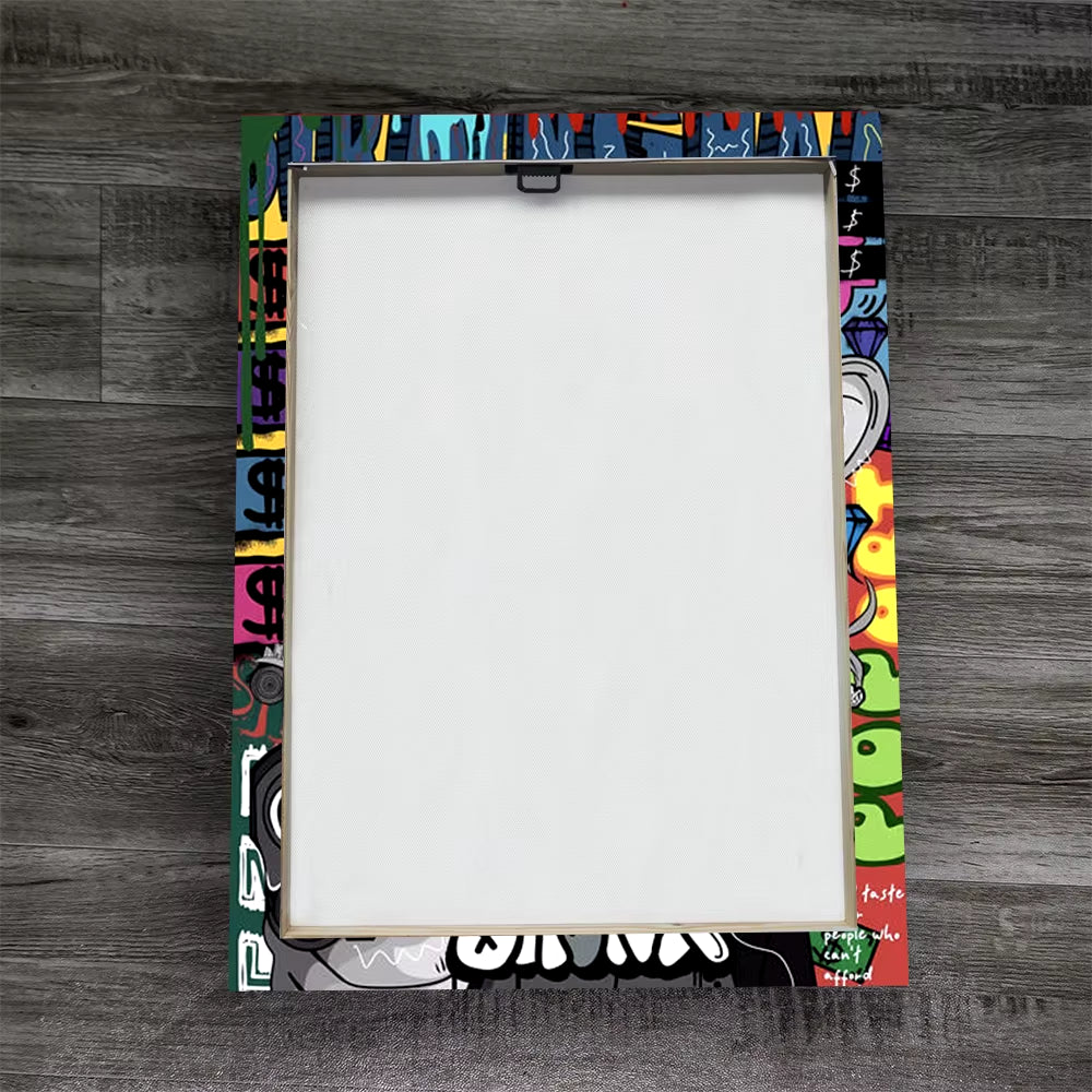 Abstract Graffiti Banksy Pop Art Poster - Framed Canvas Painting for Nordic Living Room Wall Decor
