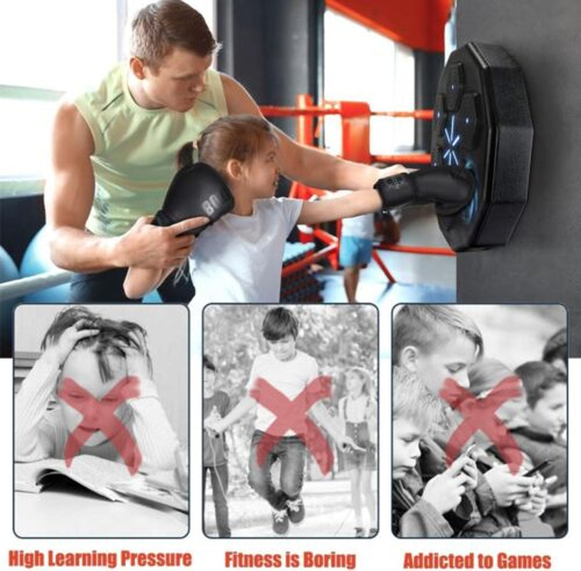 Boxing Training Machine Target Wall Mount Bluetooth Music Indoor React Exercise