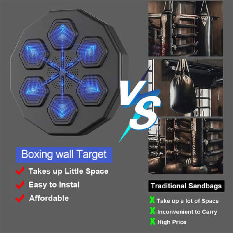 Boxing Training Machine Target Wall Mount Bluetooth Music Indoor React Exercise