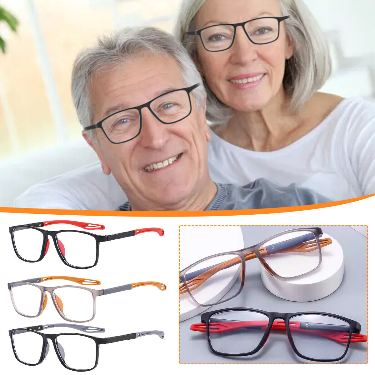 Mens Reading Glasses Readers Anti-Blue Light Men Portable +1.0 +2.0