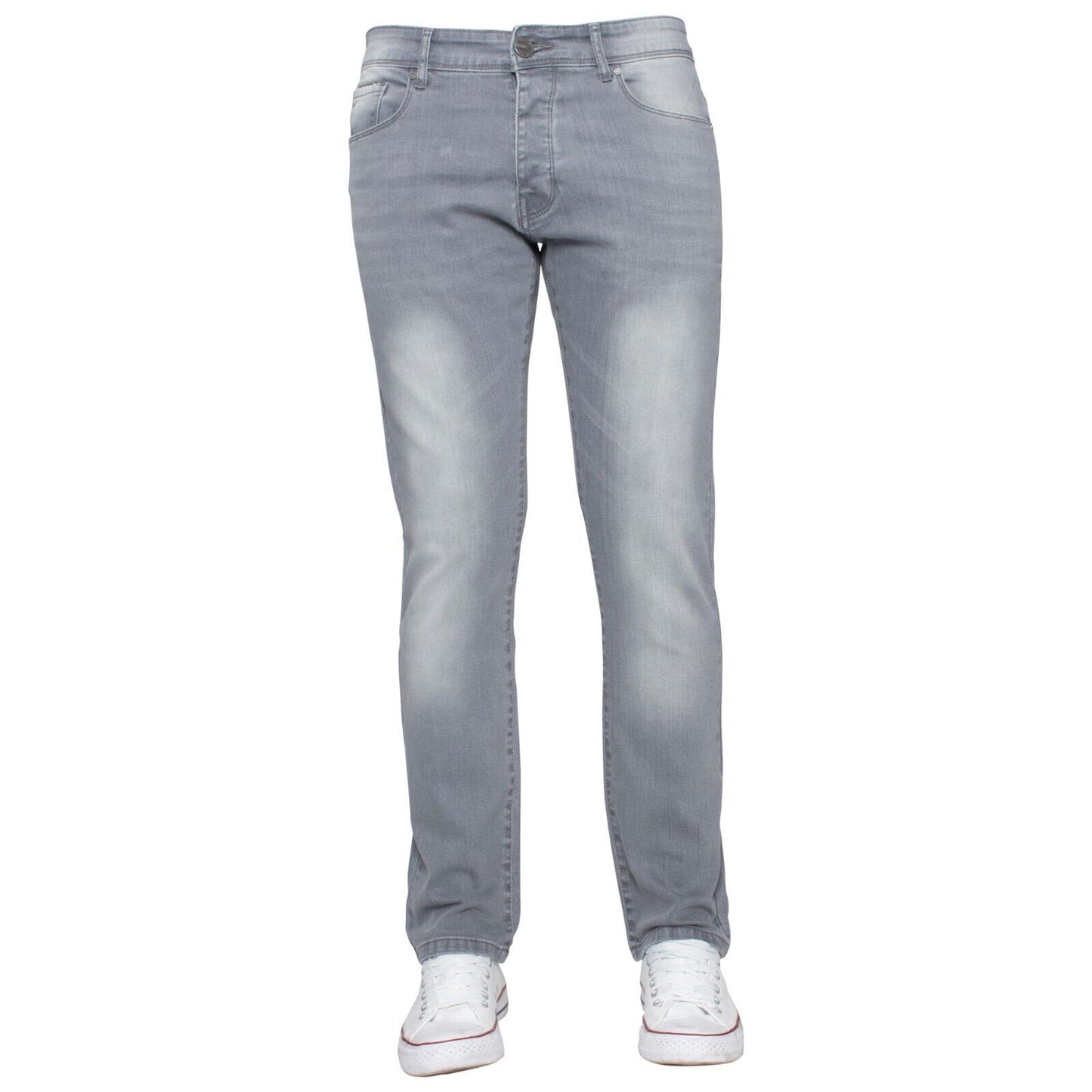 Kruze Mens Jeans Skinny Stretch Slim Fit Flex Denim Trouser Pants UK Waist Sizes