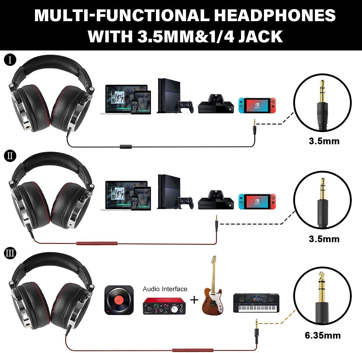 Pro50 Hi-Res over Ear Headphones Wired Closed-Back DJ Studio Headphones for Monitoring and Mixing, Soft Protein Leather Earcups, Noise Isolation, 90° Rotatable Housing, Portable