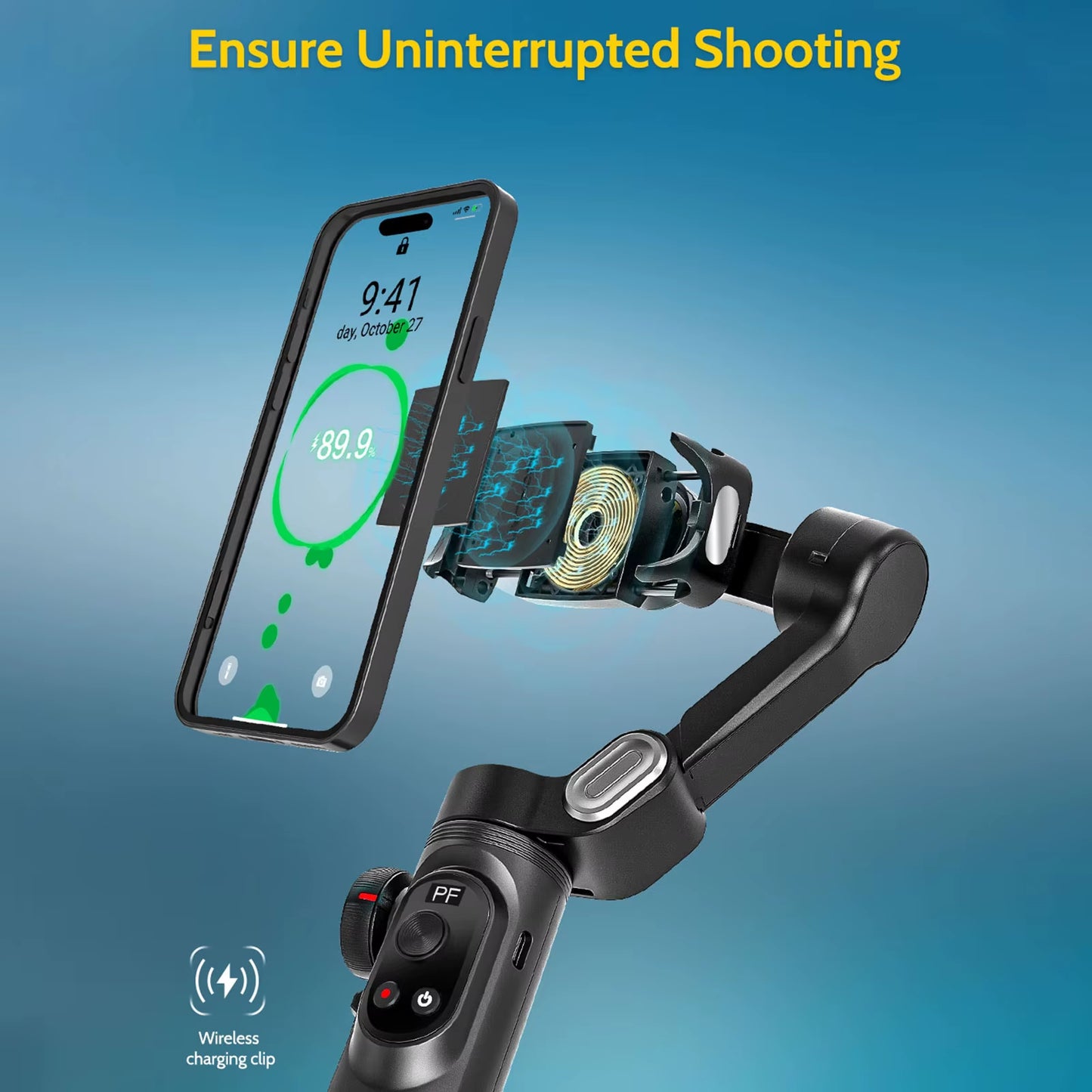 Smart Xpro Smartphone 3 Axis Gimbal Stabilizer for Iphone and Android Smartphone Shooting Video with Fill Light Effect