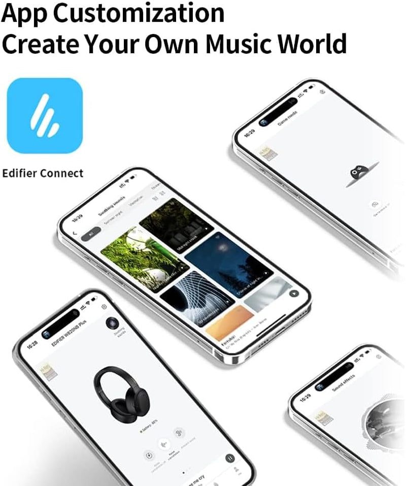 W820NB Active Noise Cancelling Bluetooth Headphones, over Ear Headphones Wireless Adjustable Headphones Wireless - Hi-Res Audio - 49H Playtime, Memory Foam Ear Cups, for Travel, Home Office