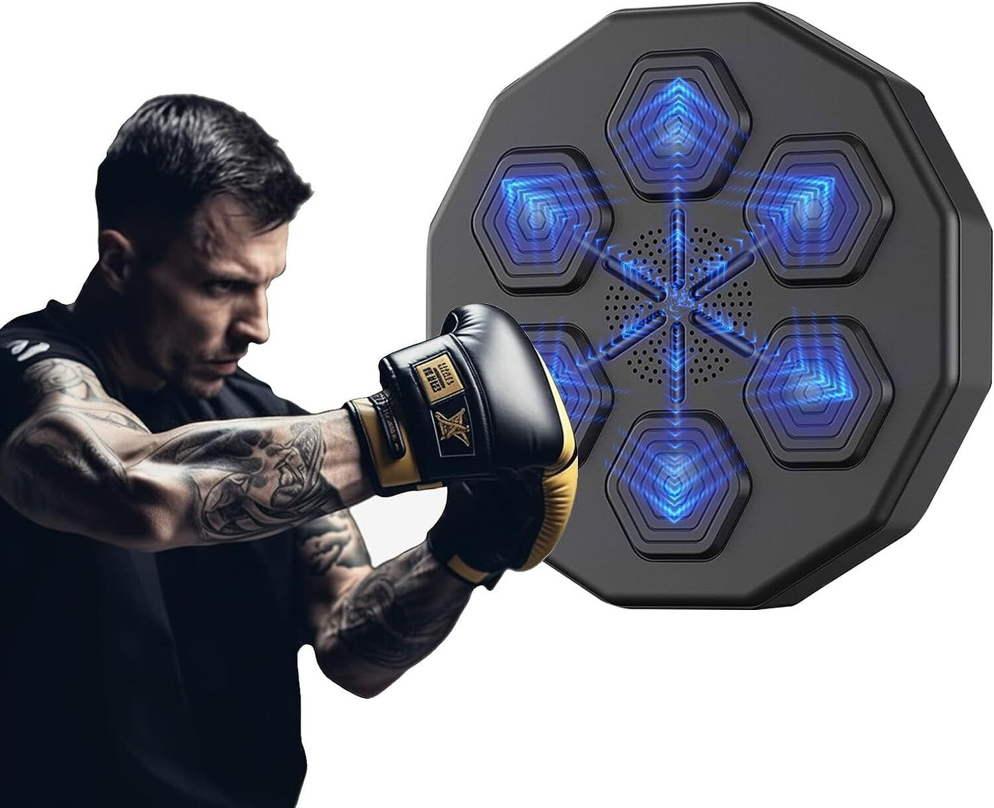 Boxing Training Machine Target Wall Mount Bluetooth Music Indoor React Exercise