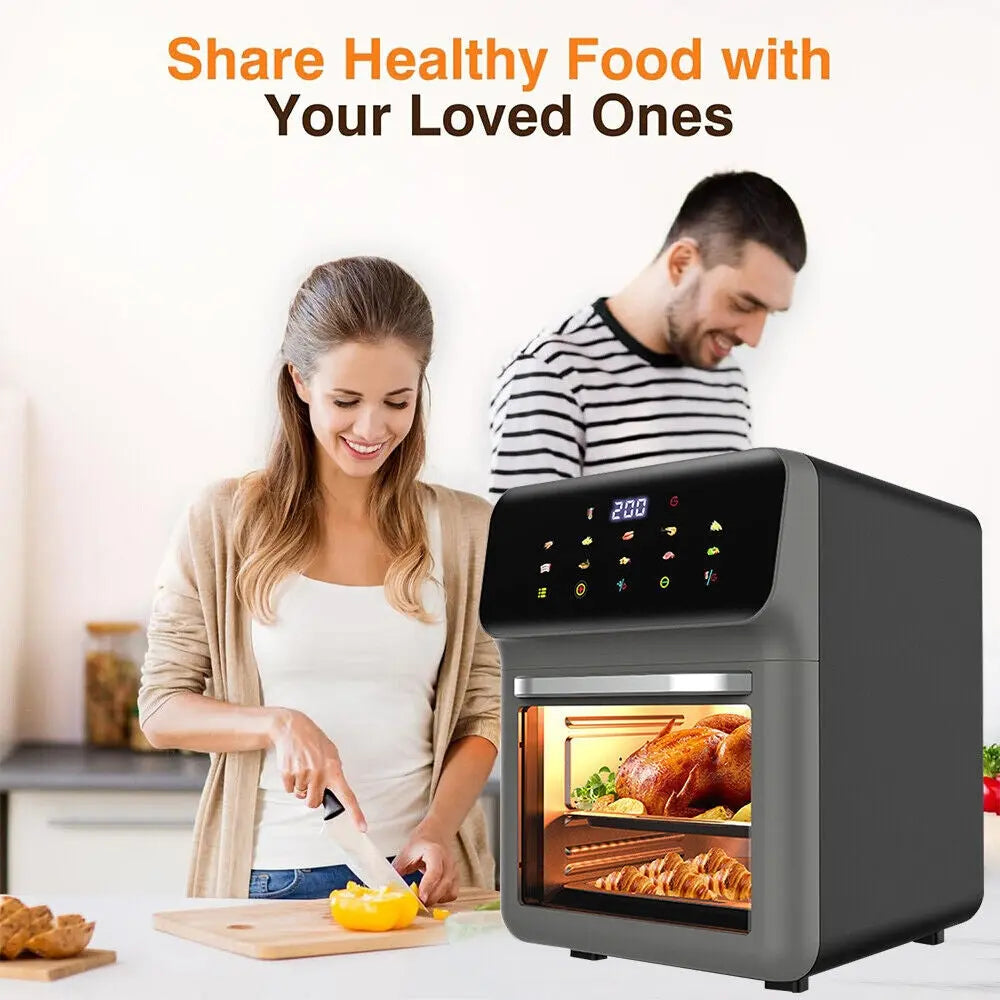 16L Air Fryer Digital Kitchen Oven Oil Free Low Fat Healthy Frying Cooker - DynamicDrop Hub