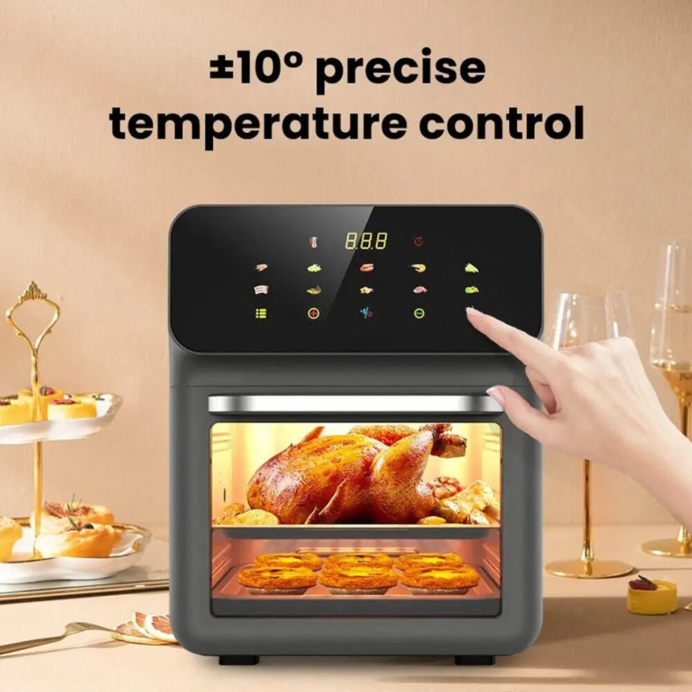 16L Air Fryer Digital Kitchen Oven Oil Free Low Fat Healthy Frying Cooker - DynamicDrop Hub
