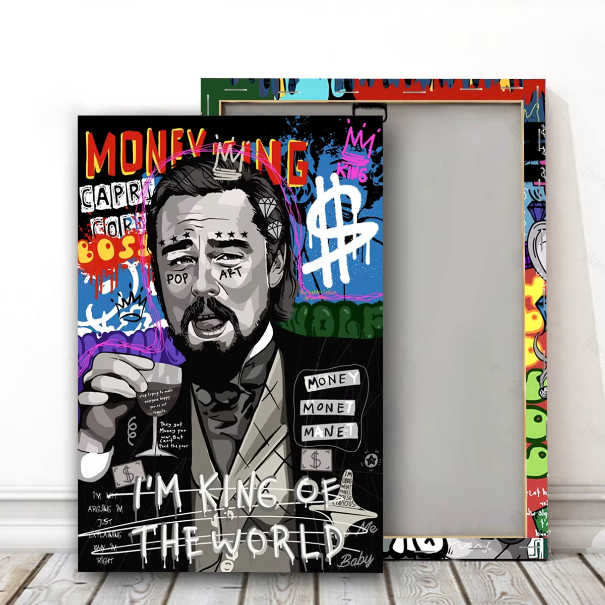 Abstract Graffiti Banksy Pop Art Poster - Framed Canvas Painting for Nordic Living Room Wall Decor
