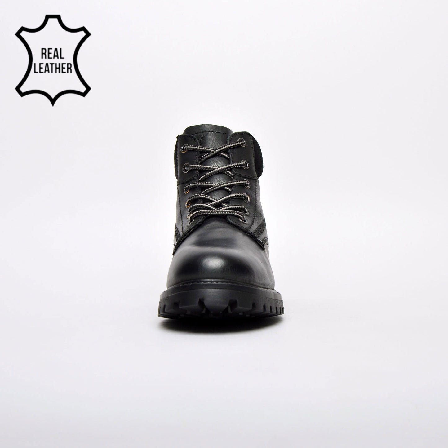 Oaktrak Baxter Mens Leather Urban Outdoor Ankle Boots Black