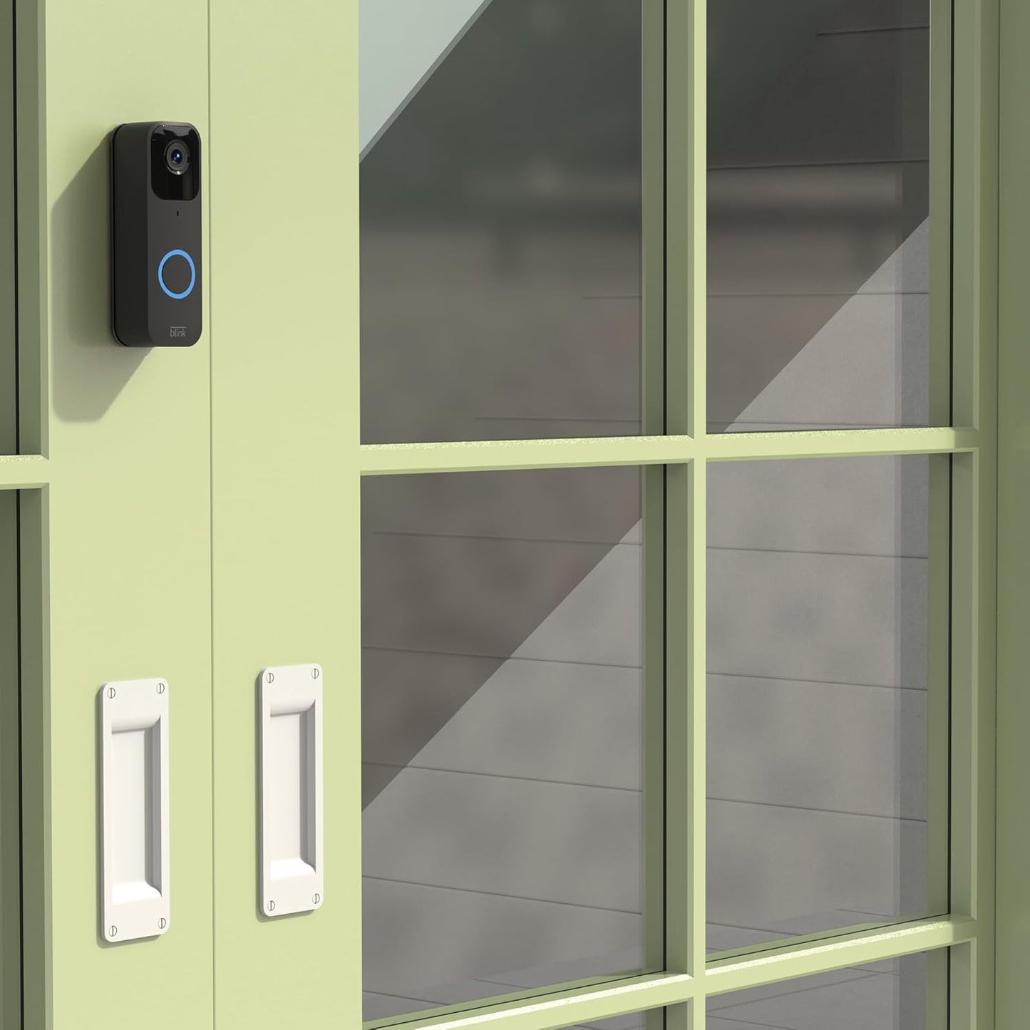 Blink Doorbell Mount, Adhesive Door Mount for Blink Video Doorbell, No-Drill Mounting Bracket for Blink Doorbell -Black Aluminum