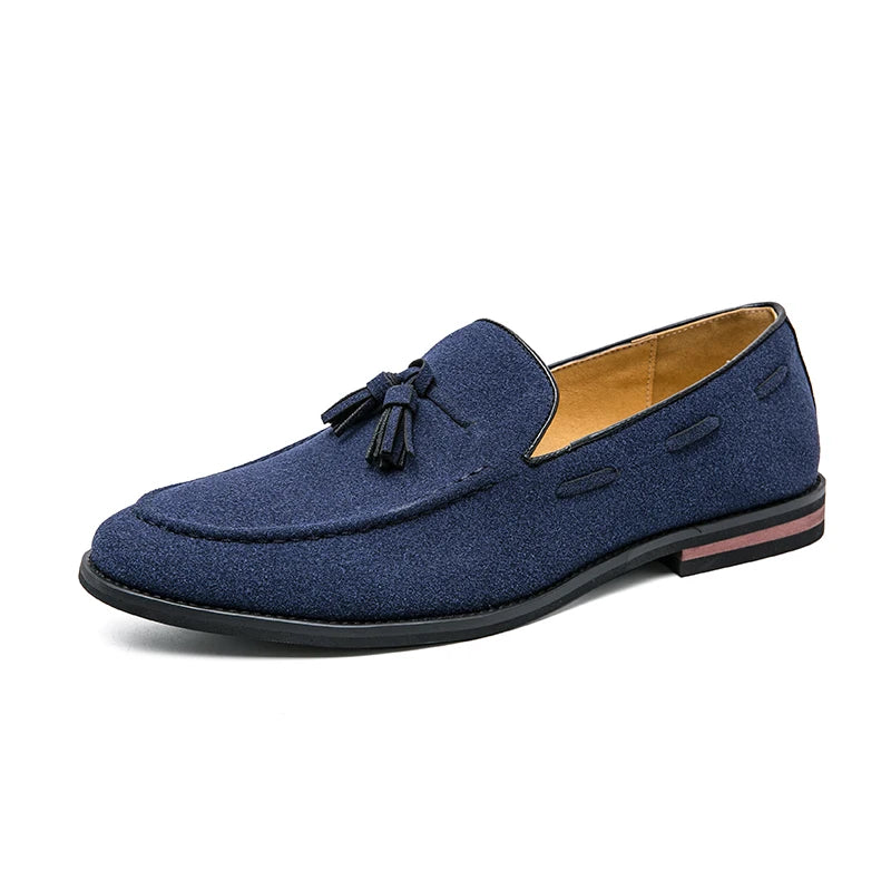 Men’s Casual Flats – Premium Cow Suede Leather Loafers & Moccasin Driving Shoes