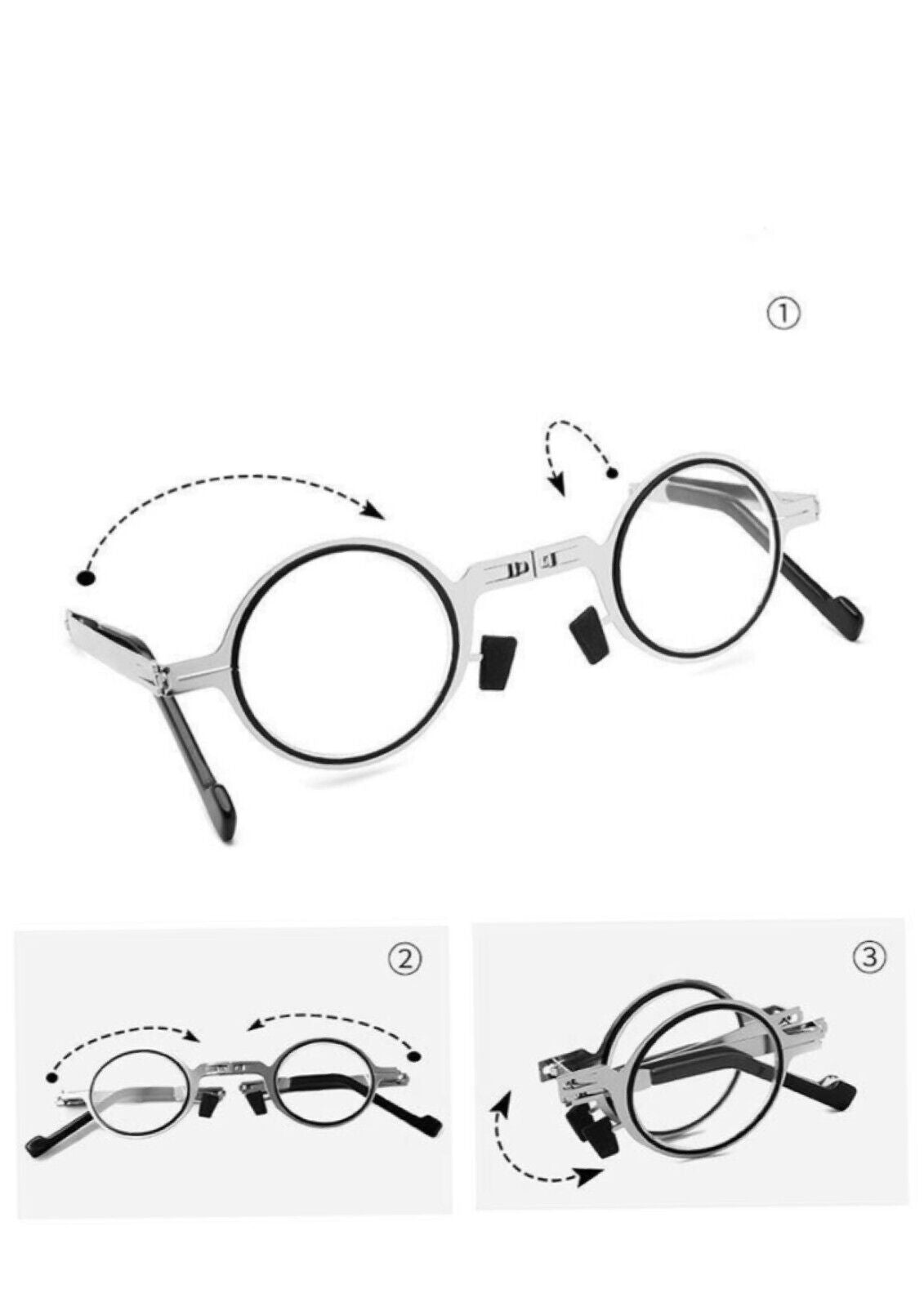 Men Women Ultra Light Titanium Screwless Foldable Anti-Blue Reading Glasses