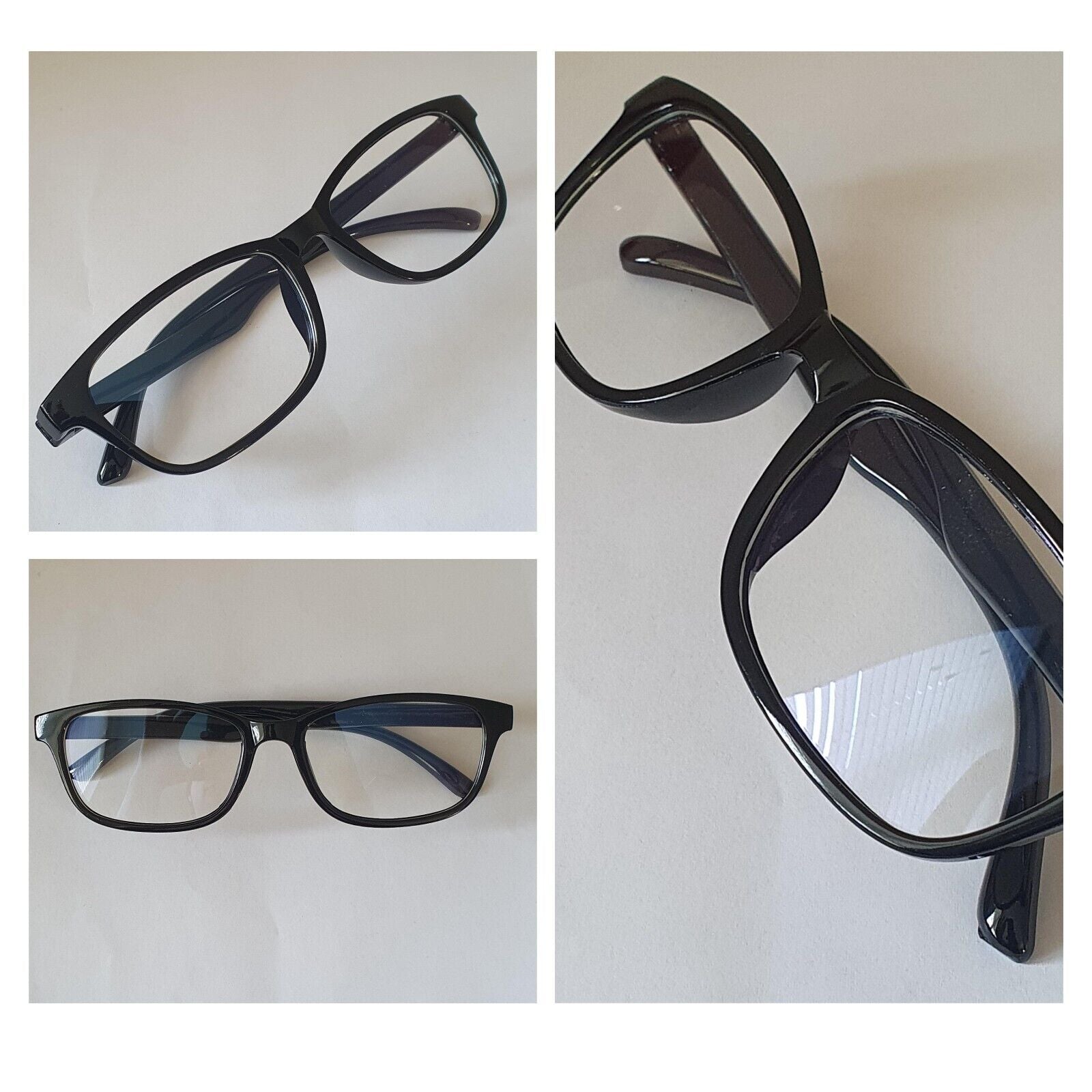 Unisex Clear Lens Glasses – Fashionable Geek Eyewear for Men, Women, and Kids in Black Frame