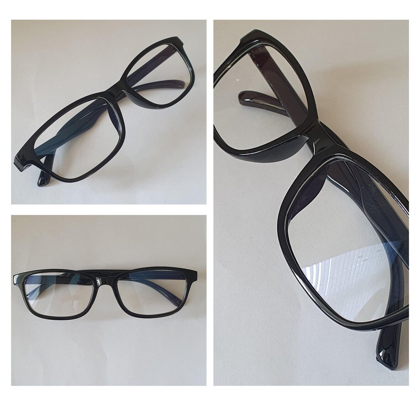 Unisex Clear Lens Glasses – Fashionable Geek Eyewear for Men, Women, and Kids in Black Frame