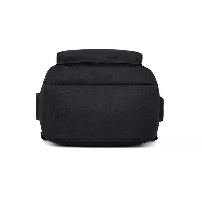 Unisex Laptop Backpack Large Leather Travel Rucksack School Bag Black