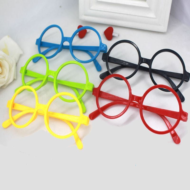 Retro Nerd Style Cute Baby round Glasses Frame No Lenses Candy Color Plastic
