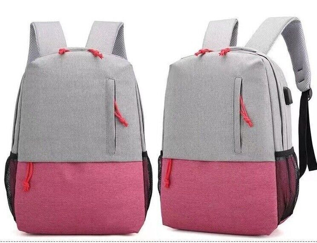 Waterproof Unisex Backpack Bag School Travel Laptop Bags USB Charging Port