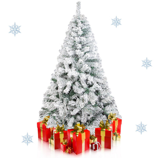 Christmas Tree Pre Lit with LED Lights Bushy Pine Xmas Indoor Decor 4/5/6/7FT