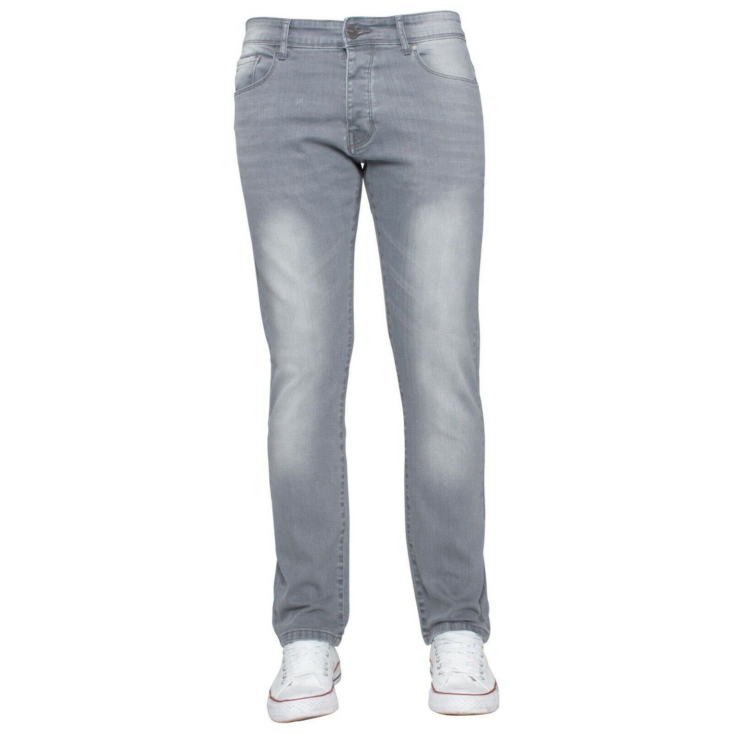 Kruze Mens Jeans Skinny Stretch Slim Fit Flex Denim Trouser Pants UK Waist Sizes