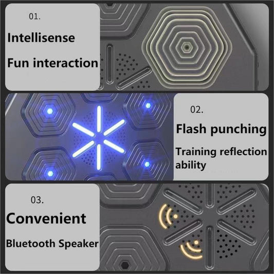 Boxing Training Machine Target Wall Mount Bluetooth Music Indoor React Exercise