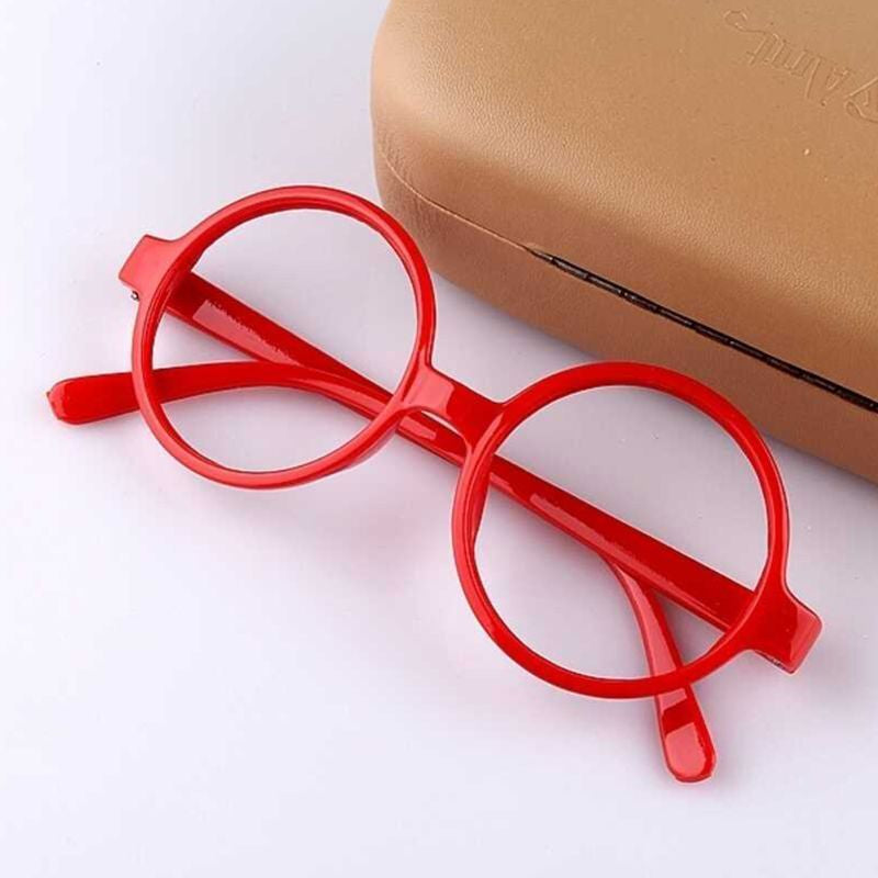 Retro Nerd Style Cute Baby round Glasses Frame No Lenses Candy Color Plastic