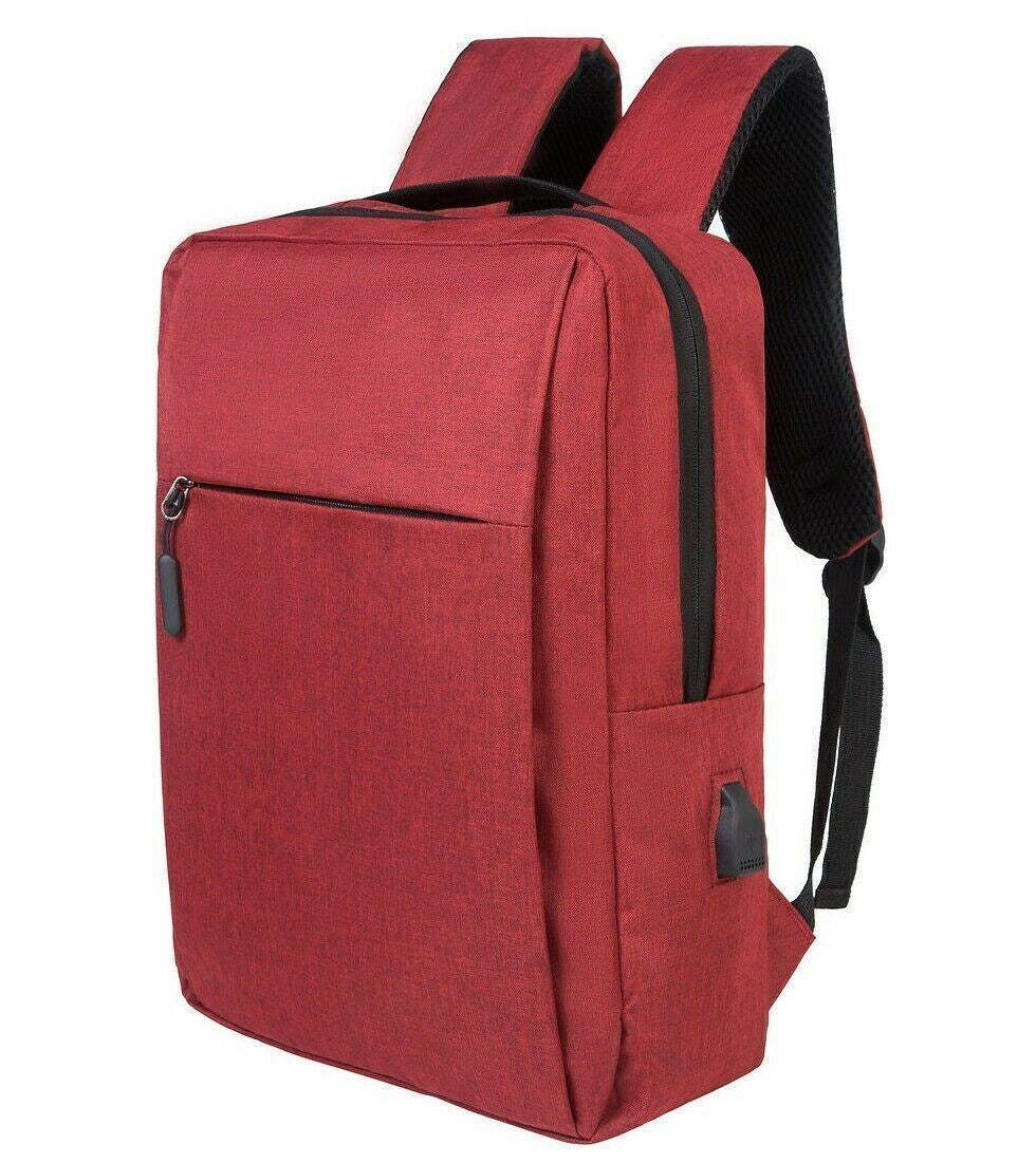 Waterproof Unisex Backpack Bag School Travel Laptop Bags USB Charging Port