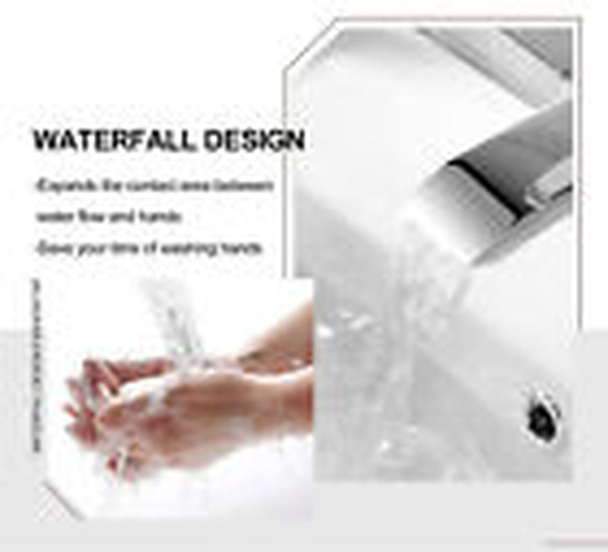 Modern Waterfall Bathroom Taps – Chrome Basin Mixer Tap & Bath Filler Shower Deck Sets