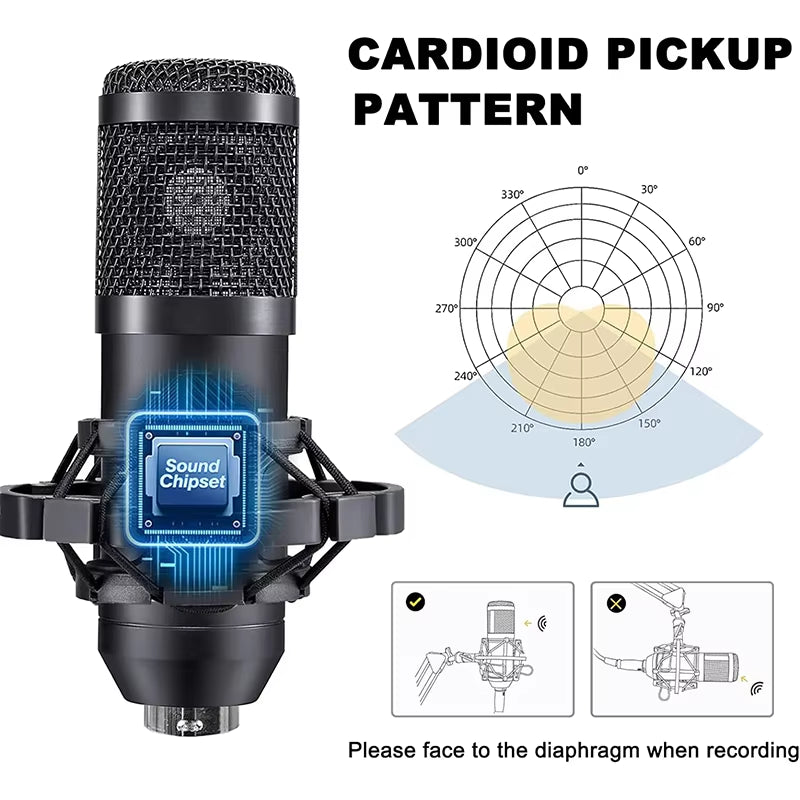 BM800 Professional Microphone Kit โ Studio-Quality Recording for Creators