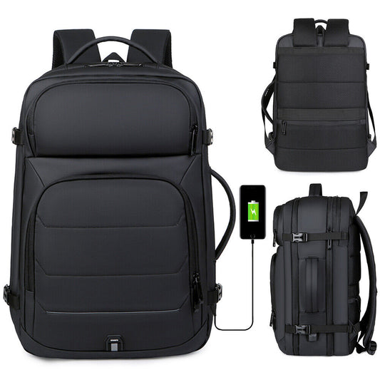 Unisex Expandable 50L Travel Laptop Backpack – TSA Flight Approved, Waterproof School & Travel Bag with USB Charging Port