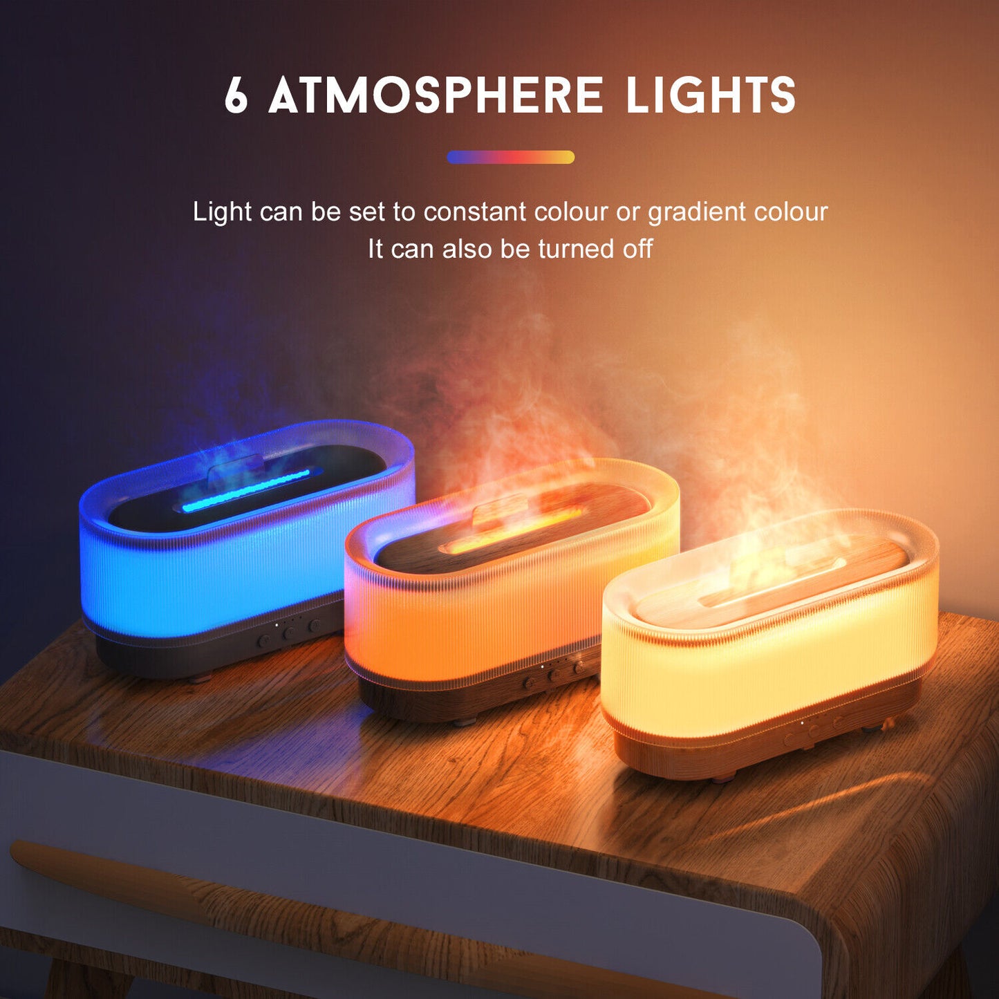 Humidifier Aroma Diffuser Humidifier Ultrasonic Essential Oil Aromatherapy