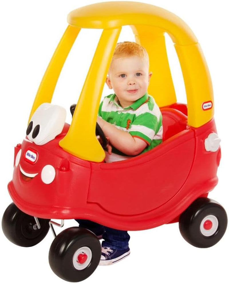 Cozy Coupe Car, Kids Rideon Foot to Floor Slider, Mini Vehicle Push Car with Real Working Horn, Clicking Ignition Switch & Petrol Cap, for Ages 18 Months Plus