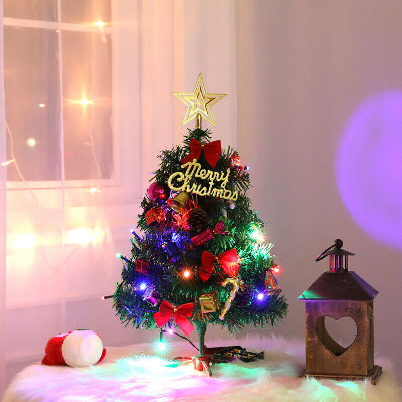 Tabletop Artificial Small Mini Christmas Treeled Lights Ornament