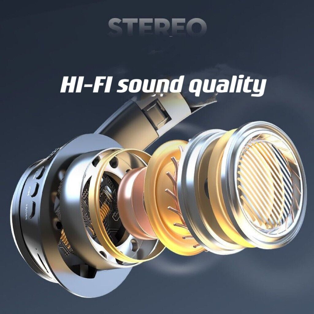 Wireless Bluetooth Headphones with Noise Cancelling Over-Ear Earphones featuring Bluetooth 5.2