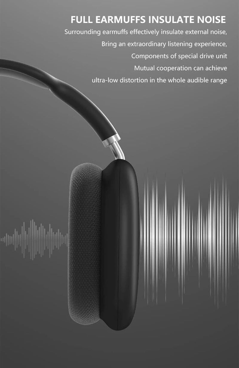 Wireless Bluetooth Headphones - Over-Ear Noise Cancelling Music Sport Headset