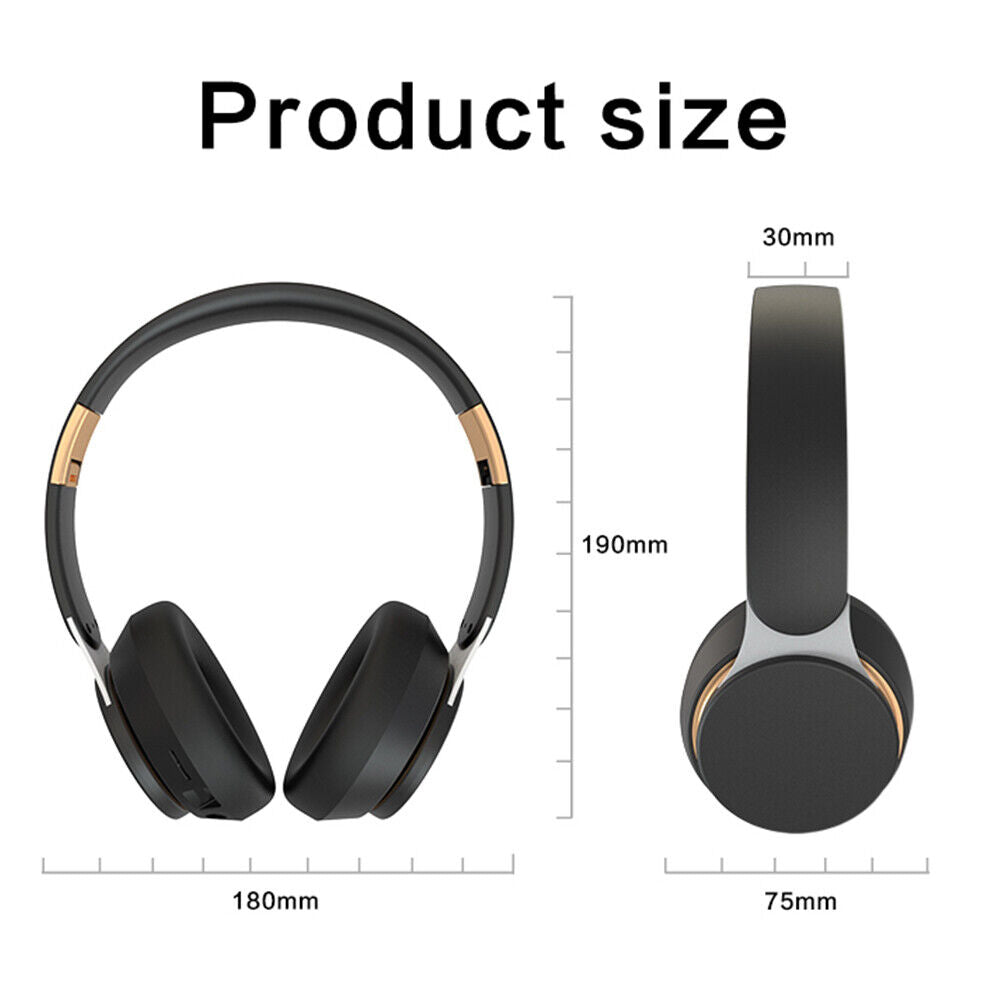 Wireless Bluetooth Headphones with Noise Cancelling Over-Ear Stereo Earphones
