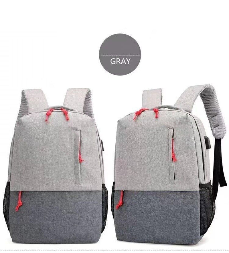 Waterproof Unisex Backpack Bag School Travel Laptop Bags USB Charging Port