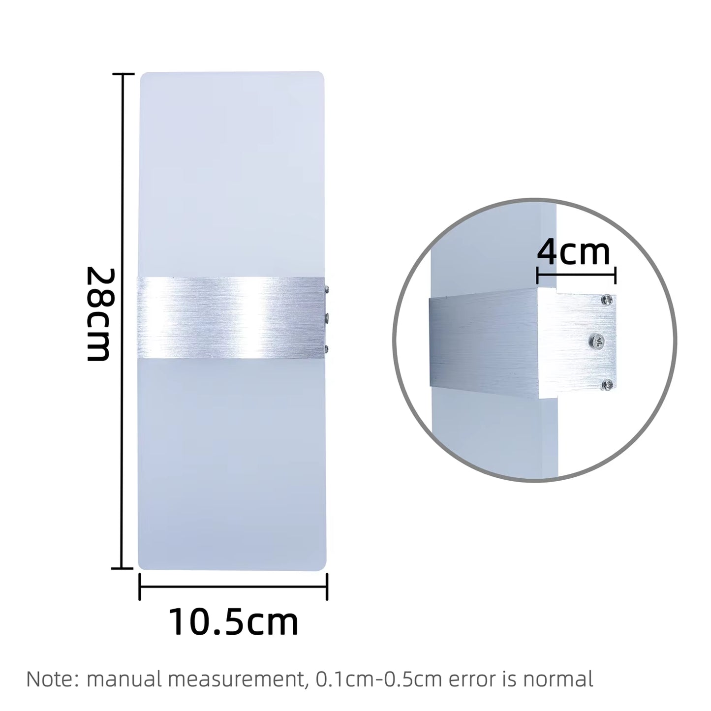 Modern Minimalist Wall Lamp, Indoor LED Wall Light, Aluminum Acrylic Hardwire, Bedroom Living Room Corridor Staircase Sconces