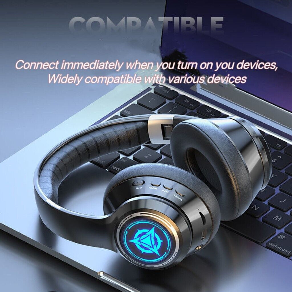 Wireless Bluetooth Headphones with Noise Cancelling Over-Ear Earphones featuring Bluetooth 5.2