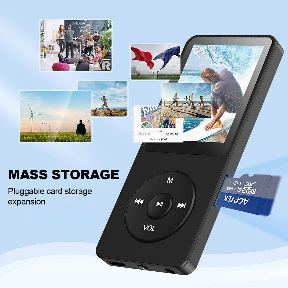 Support 128GB Bluetooth MP4/MP3 Lossless Music Player FM Radio Recorder Sport
