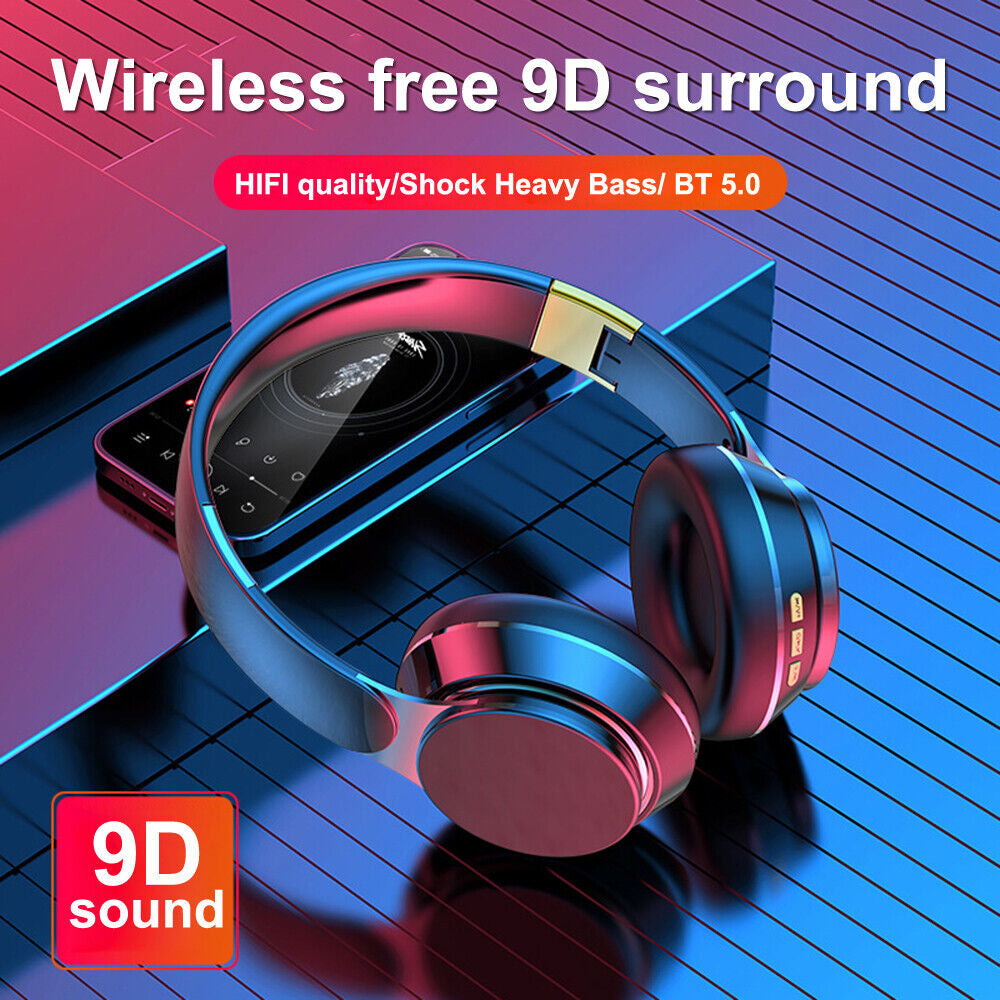 Wireless Bluetooth Headphones with Noise Cancelling Over-Ear Stereo Earphones