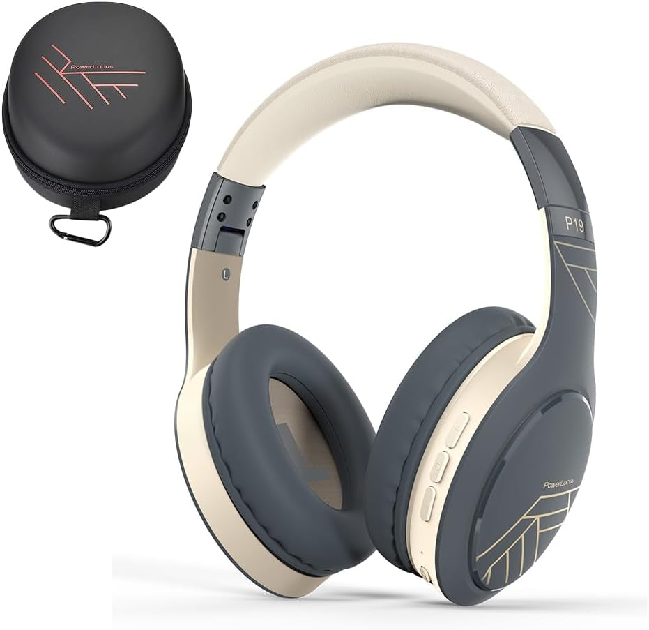 Bluetooth Headphones, Bluetooth Headphones over Ear, Wireless Headphones with Microphone, 3 EQ Modes, 60Hrs Playtime, Foldable Headphones, Fabric Headband, Hi-Fi Stereo for Work/Travel/Pc