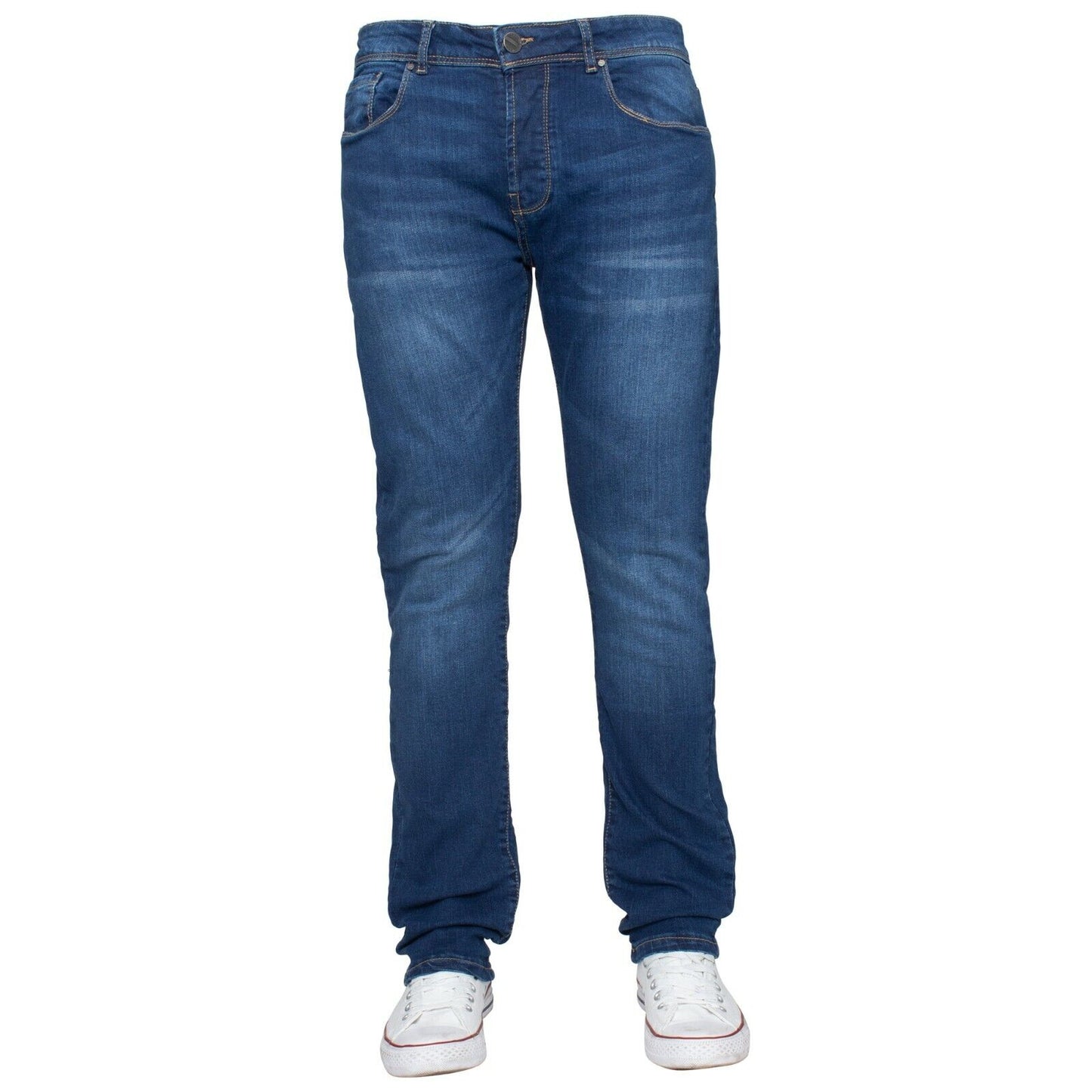 Kruze Mens Jeans Skinny Stretch Slim Fit Flex Denim Trouser Pants UK Waist Sizes