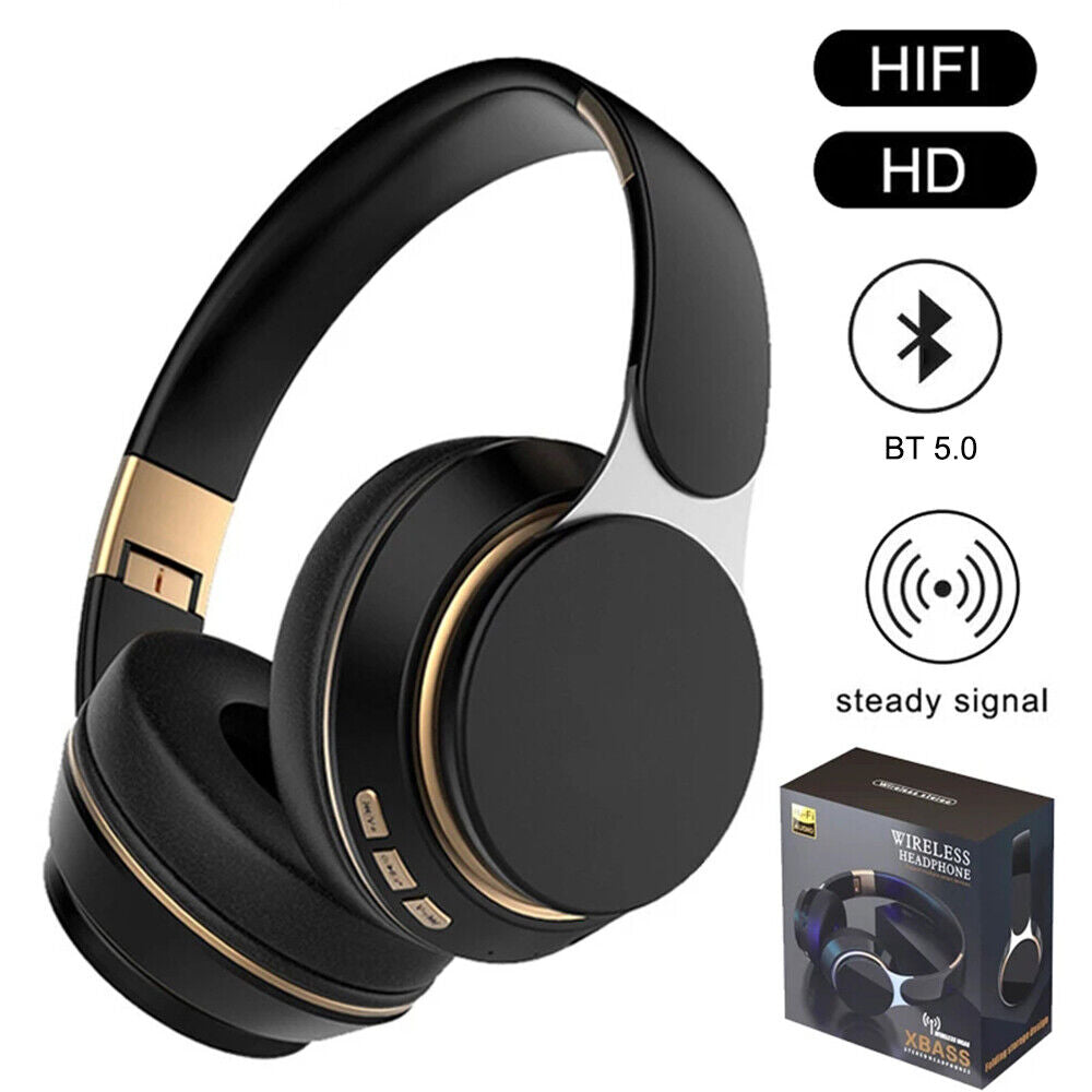 Wireless Bluetooth Headphones with Noise Cancelling Over-Ear Stereo Earphones