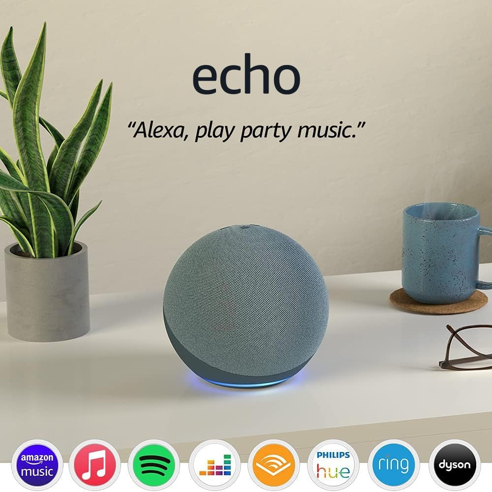 Echo (Newest Gen) | with Premium Sound, Smart Home Hub and Alexa | Charcoal