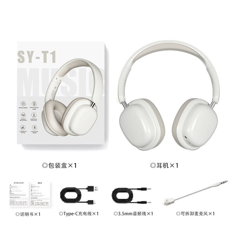Wireless Bluetooth Headphones with Noise Cancelling Over-Ear Earphones Headset